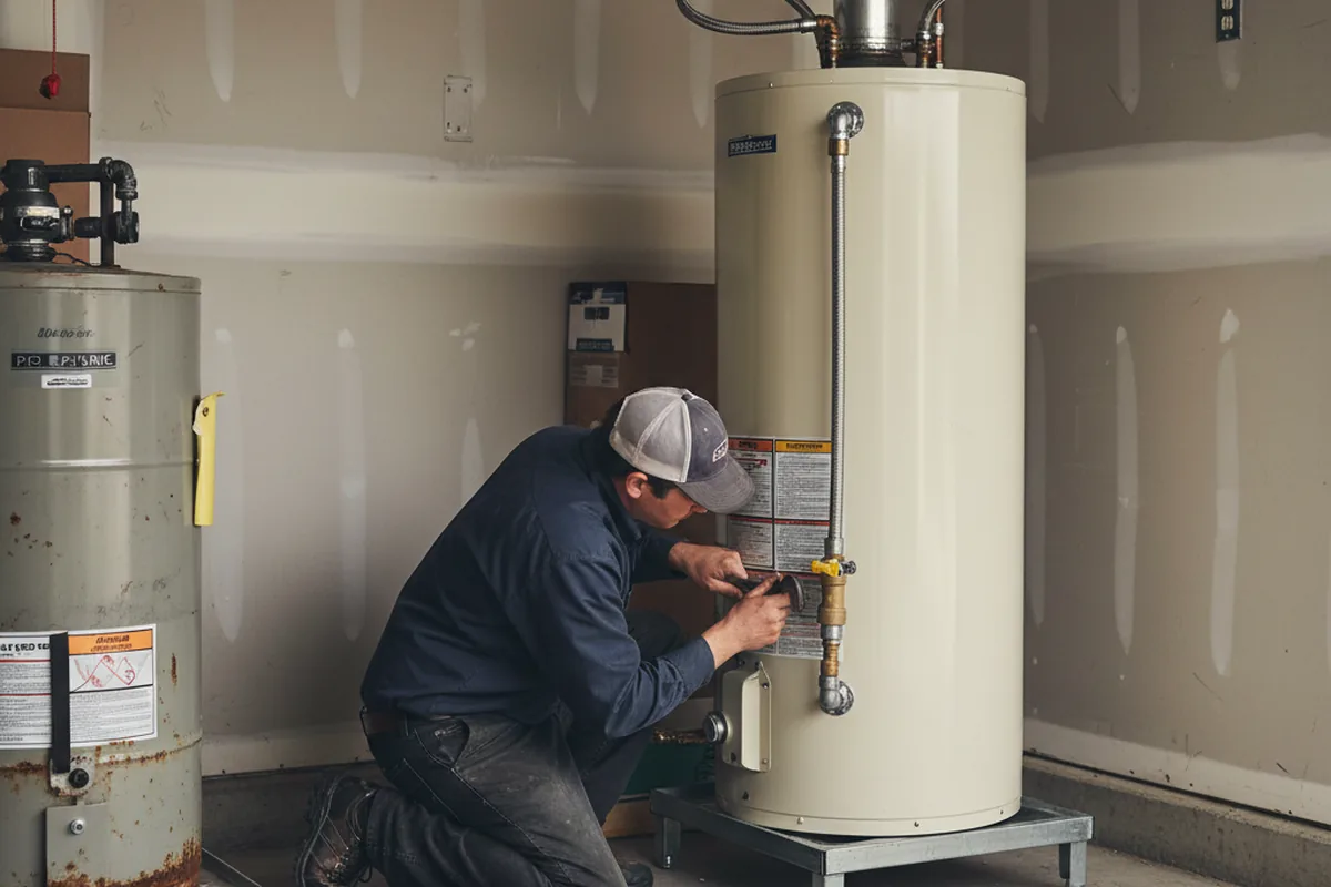 Water heater and shutoff valve replacement in Horicon
